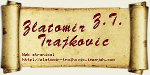 Zlatomir Trajković vizit kartica